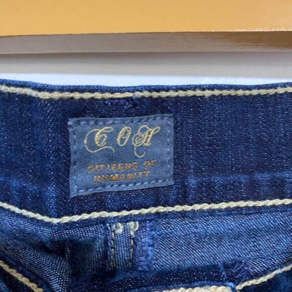 Citizens of Humanity Dark Wash Blue Denim Women's Pencil Skirt Size 27 - Picture 6 of 12